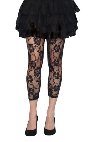 Women's 80s Lace Footless Tights