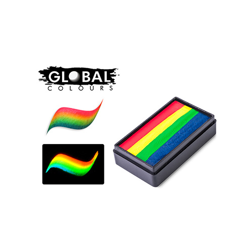 Rainbow Glow - 25g UV One Stroke Magnetic BodyArt Cake Paint