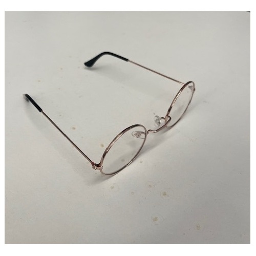 Glasses - Circle Clear Lens - Santa