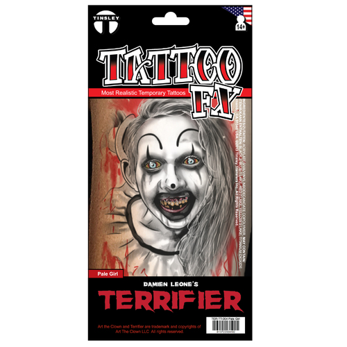 Pale Girl - Terrifier - Temporary Tattoo